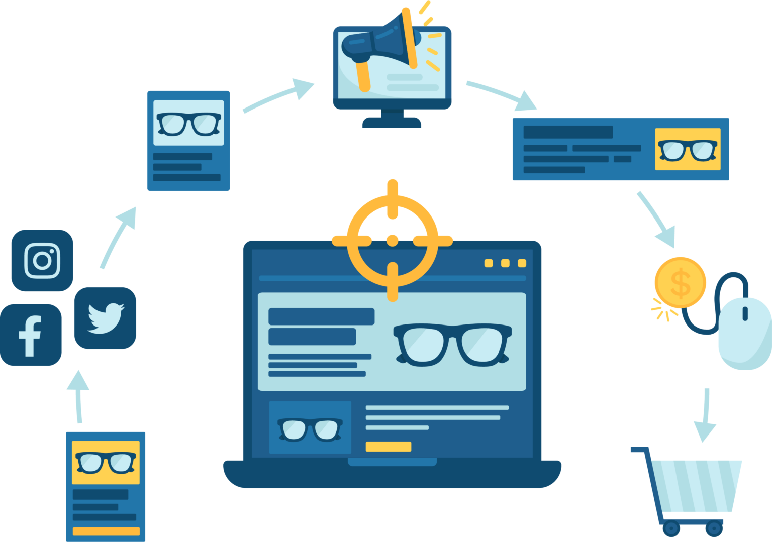 Remarketing graphic for Marathon Consulting using the new icon set